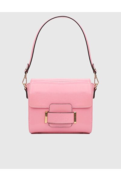 İLVİ Sofie Patent Leather Pink Women's Shoulder Bag