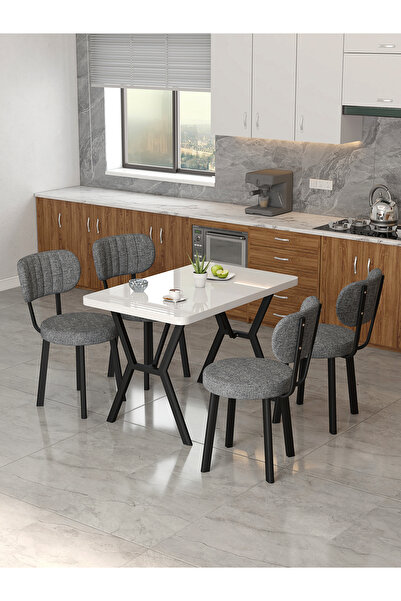 Mygusi Azra 70x110cm Beyaz Mutfak Masası, Mutfak Masası Takımı, Yemek Masası,...