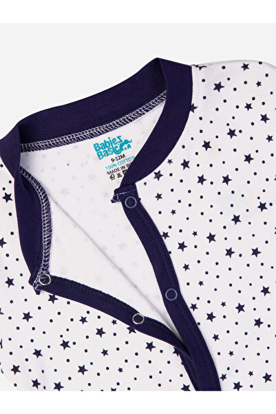 Babies Basic By Styli Printed Cotton Long Sleeves Sleepsuit