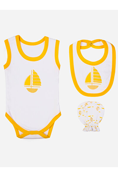 Babies Basic By Styli Pack of 7 - Cotton Bodysuit, Top, Pants, Bib, Blanket, Mitten and Cap