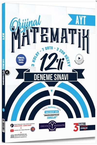 Orijinal Yayınları Orijinal AYT 12'li Matematik Denemeleri