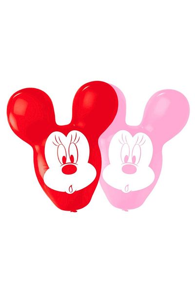 AMSCAN Set of 4 giant latex balloons, Minnie Mouse model, Amscan, 56 cm