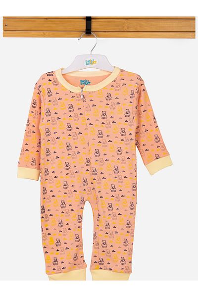 Babies Basic By Styli بدلة نوم قطنية مطبوعة بأكمام طويلة