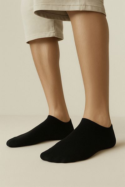 SME COLLECTİON Men's Bamboo Black Socks Without Elastics 3-Piece Pack Non-Tight Socks / Without Sewing / Non-Tight / Good Quality