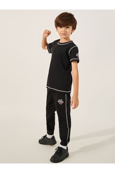 Styli Contrast Stitch Detail T-Shirt and Joggers Co-Ords