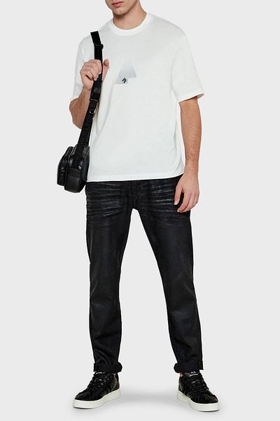 Armani Exchange Armani Exchage Logo Printed 100% Cotton Regular Fit Crew Neck t Shirt Men t Shirt Xm 000270   Af1