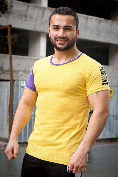 Madmext Κίτρινο μπλουζάκι με μανίκια 4021