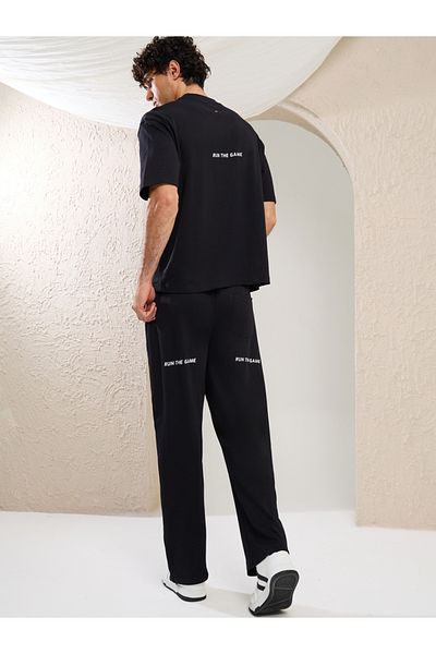 Styli Minimal Printed Oversized T-Shirt and Joggers Set