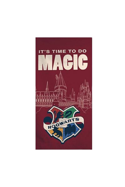 Harry Potter Children's bath towel, 100% cotton, red, 70x140 cm, Hogwarts, Harry Potter