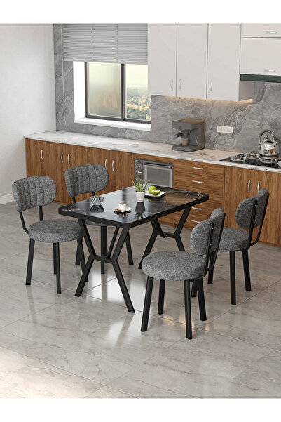 Mygusi Azra 70x110cm Bendir Mutfak Masası, Mutfak Masası Takımı, Yemek Masası...