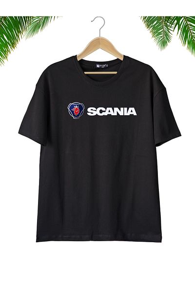 dafri Tricou din bumbac cu decolteu rotund cu imprimeu Scania