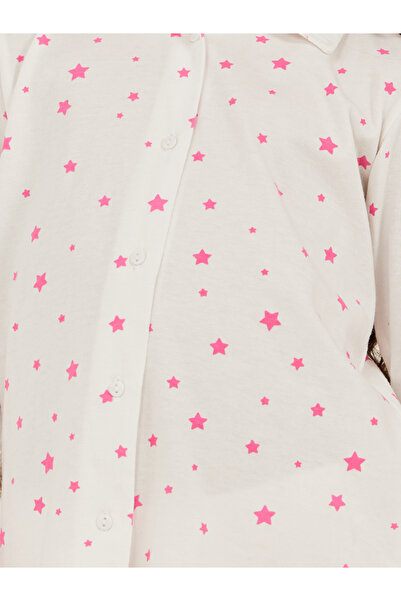 Styli All-Over Star Print Long Sleeve Shirt and Pyjama Set
