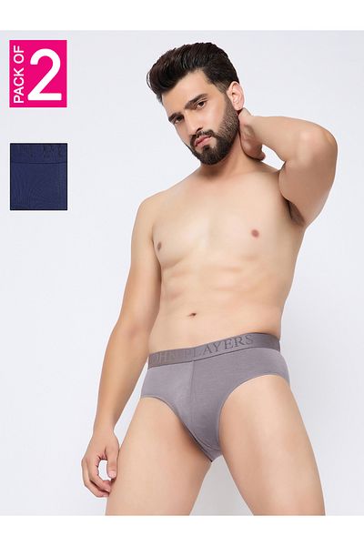 John Player By Styli Pack of 2 - Logo Detail Waistband Briefs