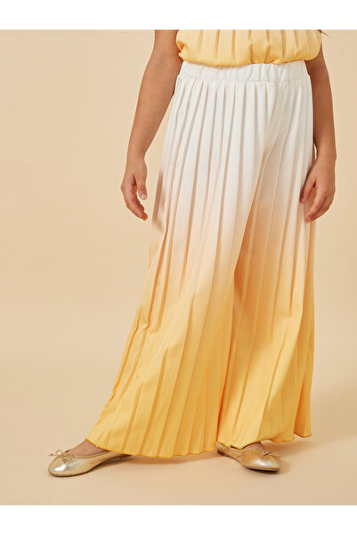 Styli Ombre Print Pleated Top and Wide Leg Trousers
