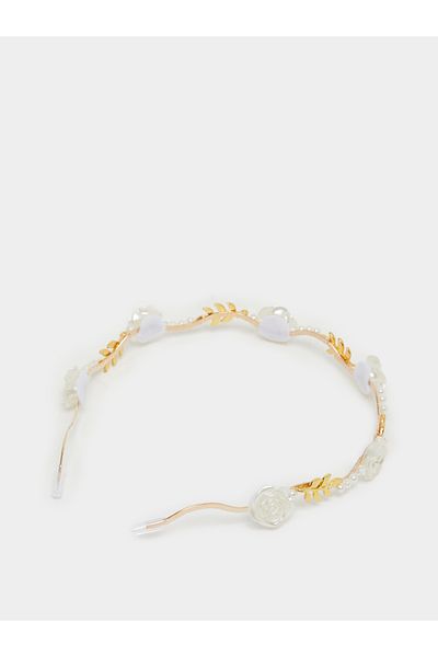Styli Embellished Faux Pearl Headband