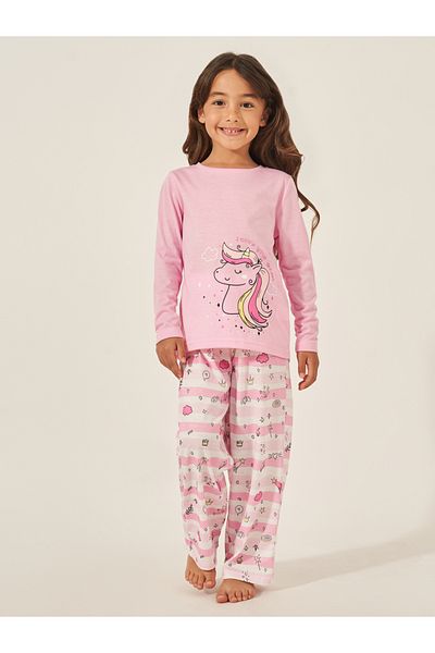 Styli Graphic Print Long Sleeve T-Shirt & Pyjama Set