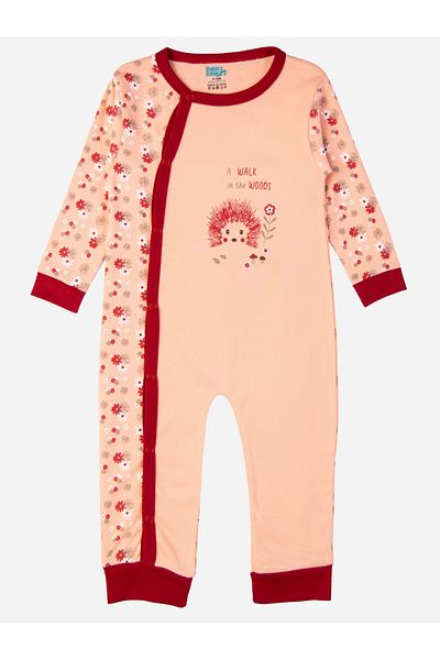 Babies Basic By Styli بدلة نوم قطنية مطبوعة بأكمام طويلة