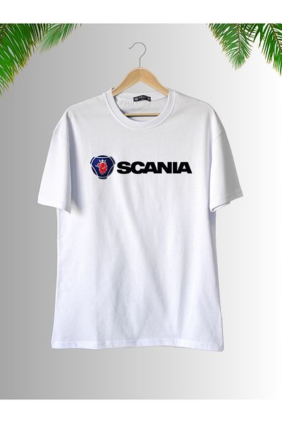 dafri Βαμβακερό μπλουζάκι Scania με στάμπα Oversize Crew Neck