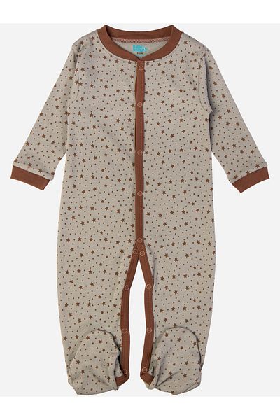 Babies Basic By Styli Printed Cotton Long Sleeves Sleepsuit