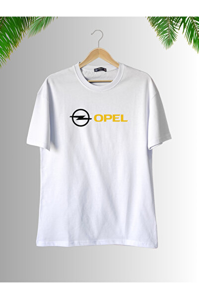 dafri تي شيرت قطني برقبة دائرية كبير الحجم مطبوع عليه أوبل