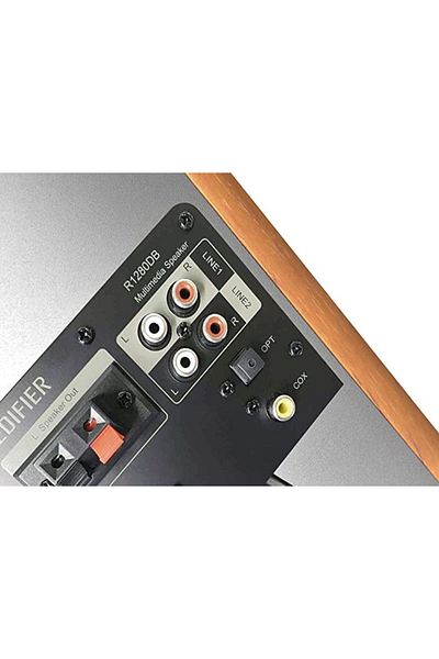 Edifier مكبر صوت Edifier R1280DB مزود بتقنية البلوتوث ومدخل بصري وشاشة استوديو لاسلكية مقاس 4 بوصات وقوة 42 وات