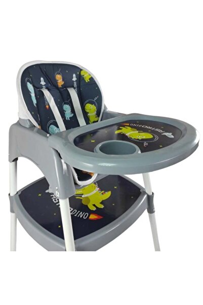 Empria Scaun masa copii si bebelusi, 3 in 1, scaun masa bebe, transformabil in scaunel & masuta, Astro Dino