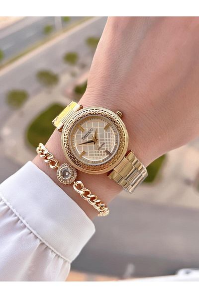 Ferrucci Steel Cord Blackening Color Does Not Throw 2 Years Guarantee Women Wrist Watch+Bracelet F.03546.03