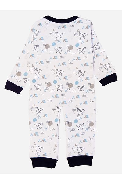 Babies Basic By Styli Printed Cotton Long Sleeves Sleepsuit
