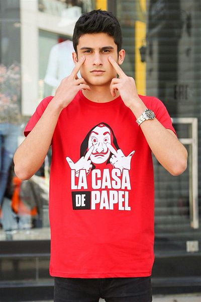 Madmext Τυπωμένο Claret Red T-Shirt 4017