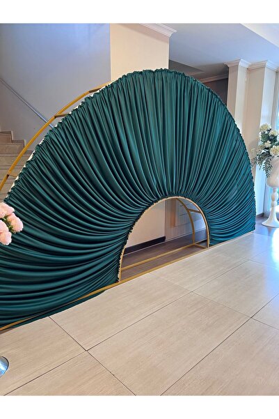 ORGANİZASYON AVM Yeşil Yelpaze Tag-Perde - 230x420 CM