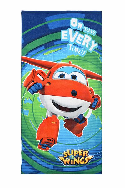 super wings Children's bath towel, multicolor, 140x70 cm, Every Time, Super Wings