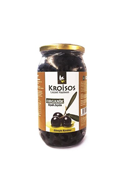 Kroisos Organik Siyah Zeytin Güneşte Kurutma 310 g ℮