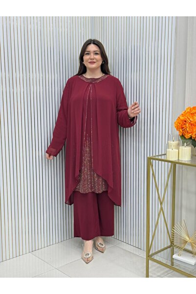 GK Large Size Sandy Chiffon Tunic Suit