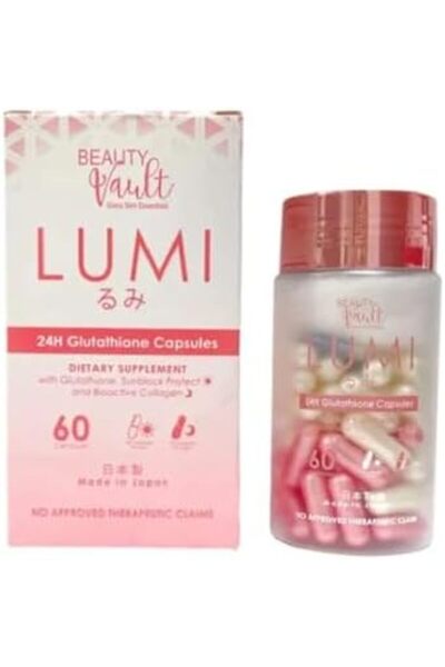 Beauty Vault LUMI 24H Glutathione Capsules, 60 Capsules