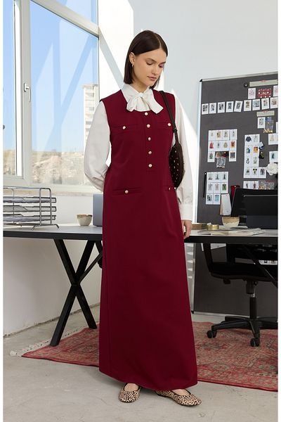 Fatma Atasoy Blazer Burgundy Gilet