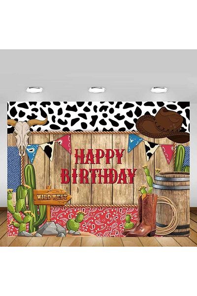 Mehofond Birthday Photo Backdrop, Vinyl, Multicolor, 210 X 150 Cm