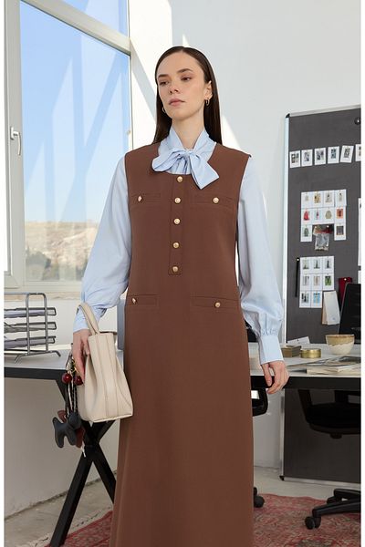 Fatma Atasoy Blazer Chocolate Brown Gilet
