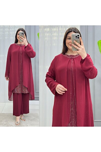 GK Large Size Sandy Chiffon Tunic Suit