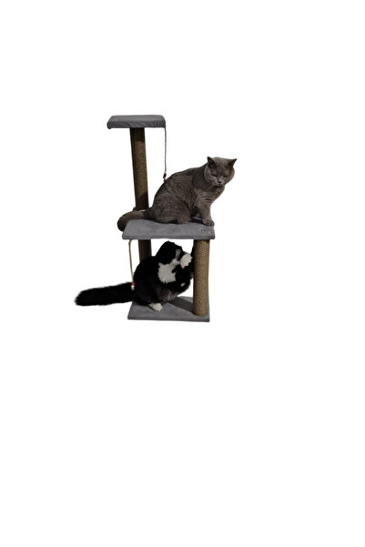 Ber vet pet Luxury Cat Scratch Board - 86cm Gray, Wipeable Suede Fabric, Two Layers