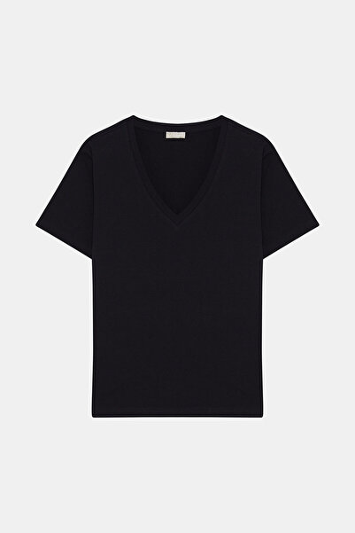 W Collection SİYAH V YAKA TSHIRT