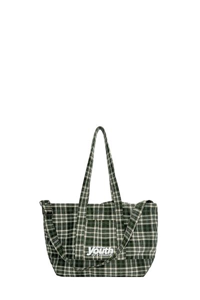 Pull & Bear Checked tote bag