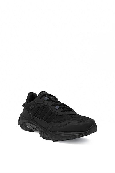 M.P. Lace-Up Comfortable Sole Lightweight Casual Sports Shoes Black Sneaker