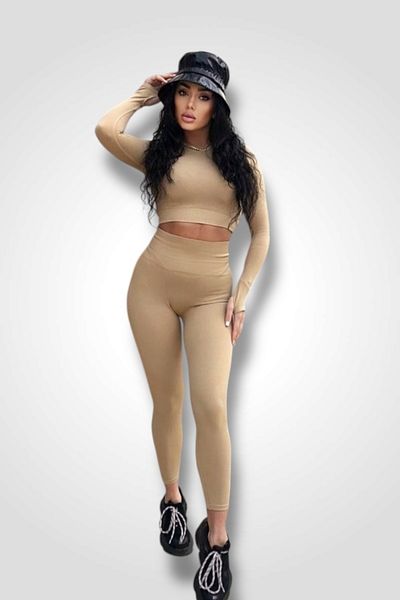 BOMBFIT Women's Nude shapewear sports set, fitness
