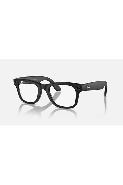 Ray-Ban نظارات ميتا واي فيرير الانتقالية باللون الأسود غير اللامع / الأخضر الشفاف