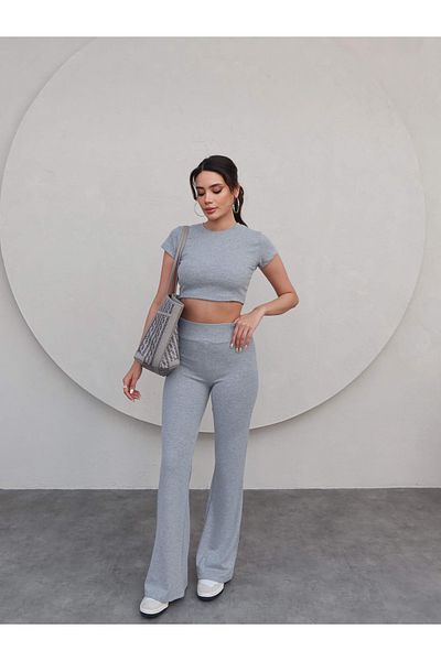 ESRAHELVACI Flared Leg Crop Suit