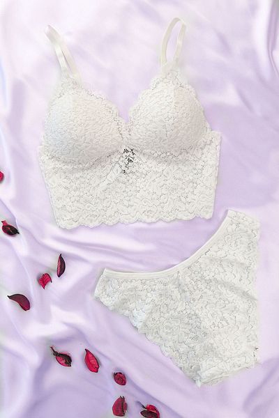 ifondi Κοστούμι σουτιέν Bralet χωρίς υποστήριξη Λευκό