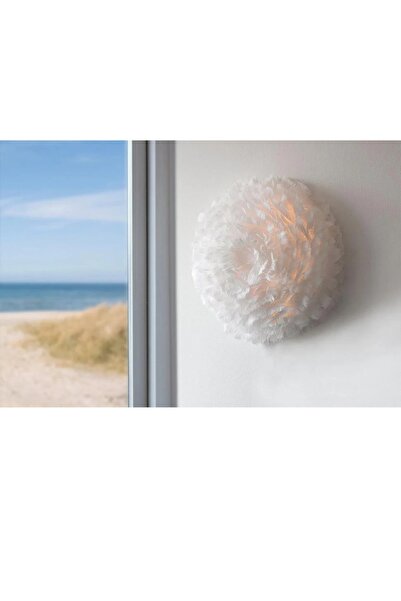 Lambadar Poilu Tekli Modern Iskandinav Model Kaz Tüylü Oturma Odası Salon Yatak Odası Avize Aplik