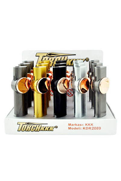 PremiumQuality Gold Tek Torch Pürmüz Metal Puro Çakmağı - TR8028