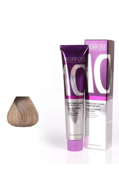 Morfose 10 Ash Beige Blonde 9.12 - Professional Hair Color Cream (100ml)