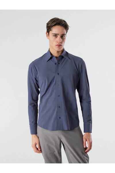 Isaora İsaora Mentalıst Long Sleeve Coronet Blue Erkek Gömlek Isr4101-crntbl